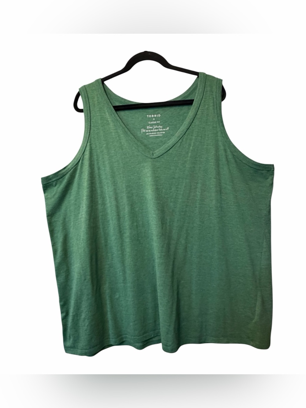Torrid 4X Heathered Green V-Neck Sleeveless Tank